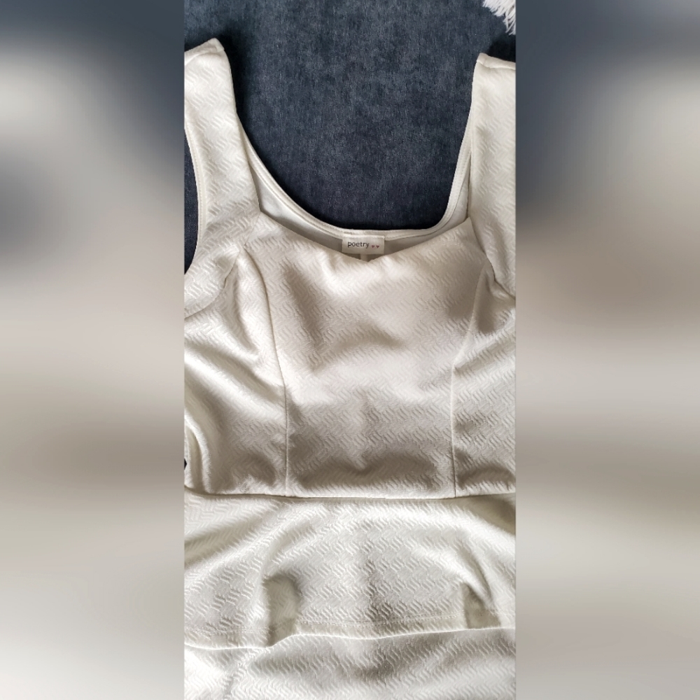 Cute bright white tight dress. Size small. Bundle buy!